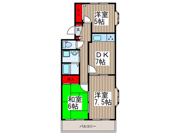 プレステージＡＳＡＨＩの物件間取画像